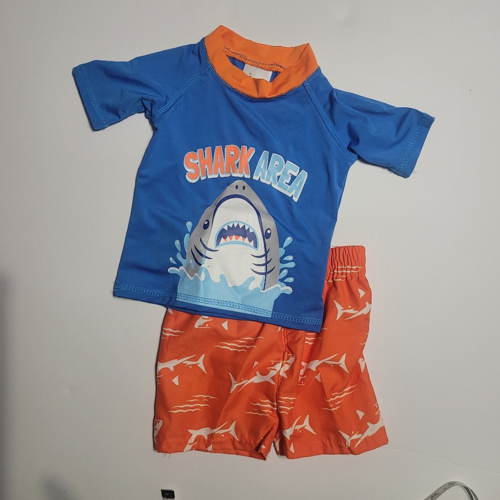 Sweet and Soft Toddler Boy Swim set. Size 18mos
